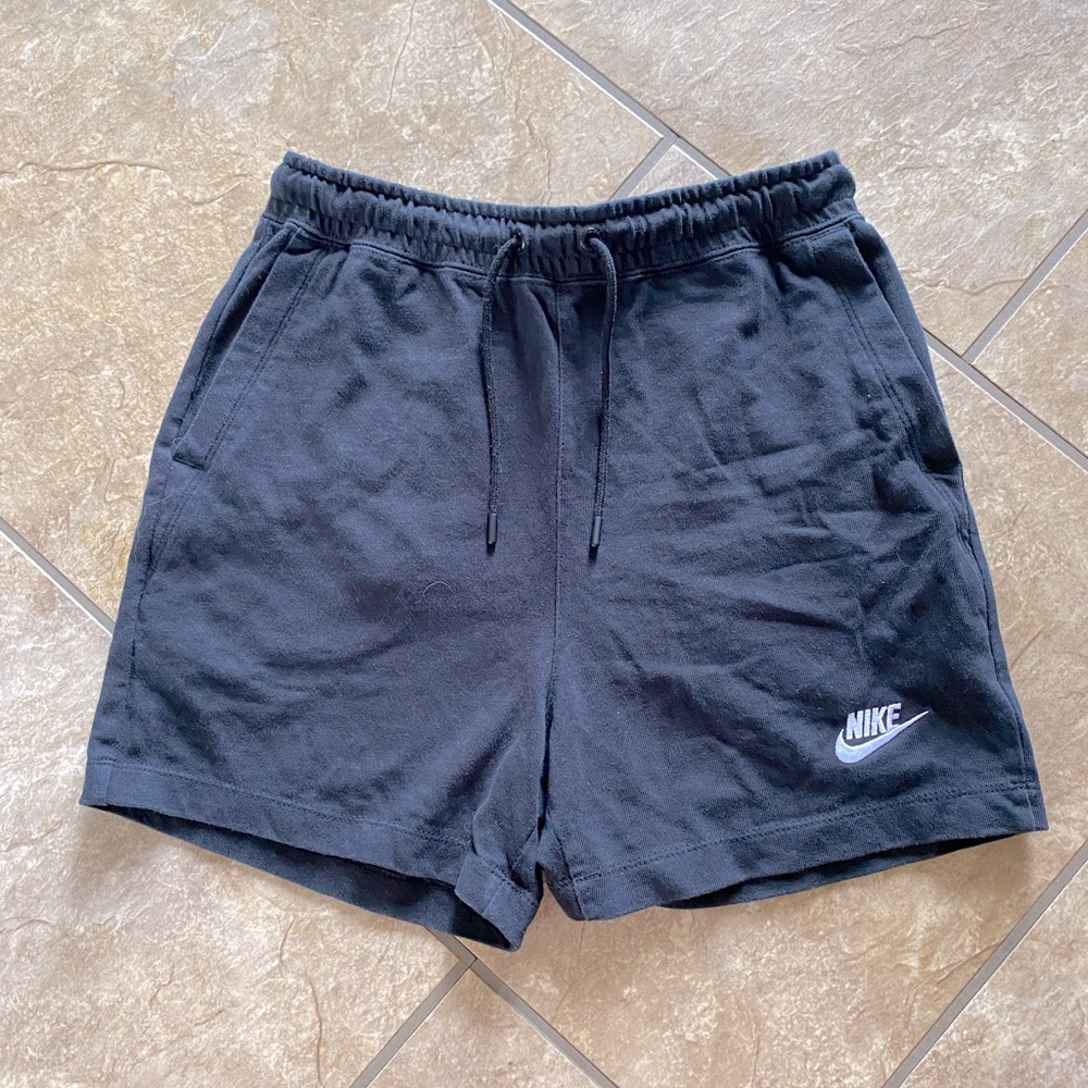 Black Nike athletic lounge shorts